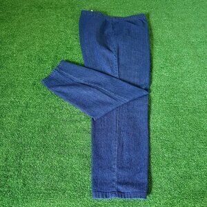 Realsize Plus Size 2X High Rise Straight Leg Denim Elastic Waist Pull-On Pants